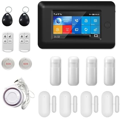 Di Allarme Sicurezza Antifurto Domestico WiFi GSM Senza Fili Sistema Di Allarme Completo(D.)