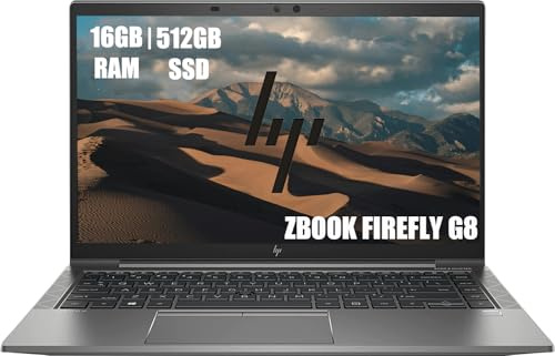 HP ZBook Firefly 14 G8 Workstation Business Laptop 14 Pollici FHD (1920x1080), Intel Core i5-1145G7, 16GB RAM,512GB SSD, US QWERTY Keyboard, Windows 11 Pro (ricondizionato)