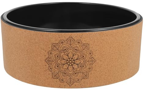 COHEALI Rueda de Yoga Herramienta para Estiramiento y el Equilibrio de Corcho Natural Deportiva Antideslizante para Pilates y Fitness en Mujeres