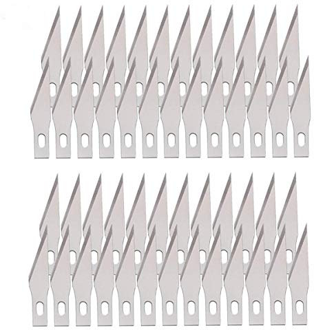 Mlife 50 Stück Ersatzklingen für Cutter, Präzision Craft Messer Ersatzklingen, No. 11