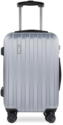 bugatti Lima Hartschalenkoffer 58x38x23,5 cm, 33,8L, 4-Rollen mit TSA-Schloss, Silber