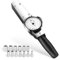 NEWTRY Llave dinamométrica de dial 0,3-3 N.m con 4-14 mm juego de vasos, Medidor de par de precisión 1/4 Probador de fuerza de torsión