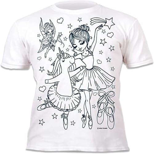 Splat Planet Einhorn-Ballerina-Magisches T-Shirt-Malset mit 10 ungiftigen, abwaschbaren Zauberstiften – Färben, Einfärben, Waschen und Wiederverwenden (DE/NL/SE/PL, Alter, 7 Jahre, 8 Jahre, Regular)
