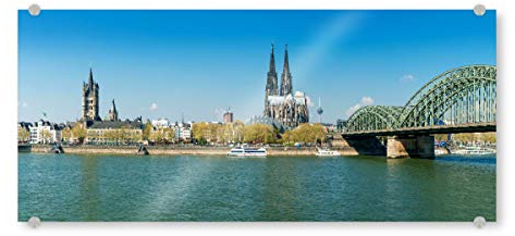 artboxONE Acrylglasbild 150x50 cm Städte/Köln Köln im Frühling Bild hinter Acrylglas - Bild Köln Deutschland Dom