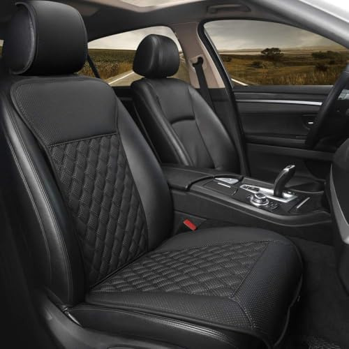 Black Panther Car Seat Cover, Luxury Car Protector, Universal Anti-Slip Driver Seat Cover with Partial Backrest Coverage (Middle Part Only) (1 Piece, Black)