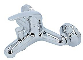 VBChome Robinet de salle de bain mitigeur de douche à jet en saillie chromé avec cartouche céramique haute pression, Robinetterie, Robinetterie Lavabo