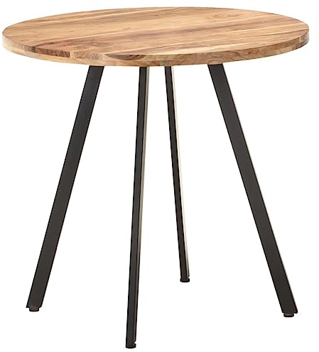 vidaXL Esstisch 80 cm Massivholz Akazie