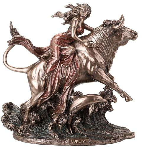 Veronese Design 22,9 cm The Abduction of Europa, Kaltgussharz, Bronze-Finish, Statue, Heimdekoration, Skulptur
