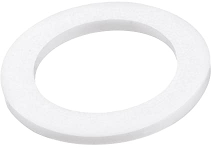 sourcing map 5er Pack PTFE Flachdichtung 30mm ä.D. 20mm i.D. 2mm dick 1″Flanschdichtung weiß