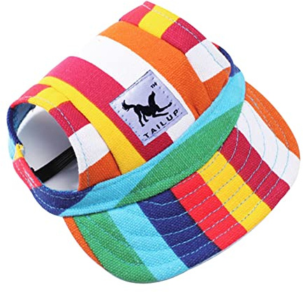 Surakey Hunde Baseballmütze Verstellbarer Outdoor Sport Hunde Basecap Hundecap Sonnenschutz Hundemütze mit Ohrlöchern Hunde Baseballkappe Sonnenhut für Hunde Haustiere