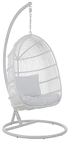 J-Line HÄNGESTUHL OVAL Stahl WEIß