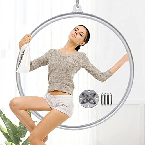 Großer Aerial Hoop für Kinder und Erwachsene, professionelles Metall-Lyra-Hoop-Ausrüstungs-Yoga-Ring-Set, Aerial Ring für Akrobatik, Fitness, Tanz, Gewichtsverlust