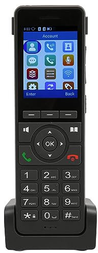 Trådlös Fast Telefon, Mobil Handhållen Wifi Trådlös Fast Telefon, Support Plug 4G-kort, Voip Sip Network Ip-telefon för Hemmakontor Skolhotell, Inbyggt 1600 Mah Batteri