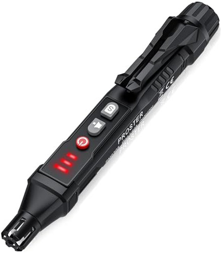 Proster Gas Leak Detector Natural Gas Detector with Audible Visual Alarm High Sensitivity Gas Detectors for Home Caravan with Battery and Storage Bag for Locating Combustible Gas Leak