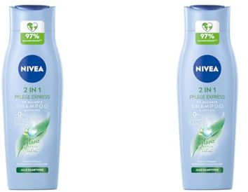 NIVEA 2in1 Pflege Express mildes Shampoo Spülung 250ml (Packung mit 2)