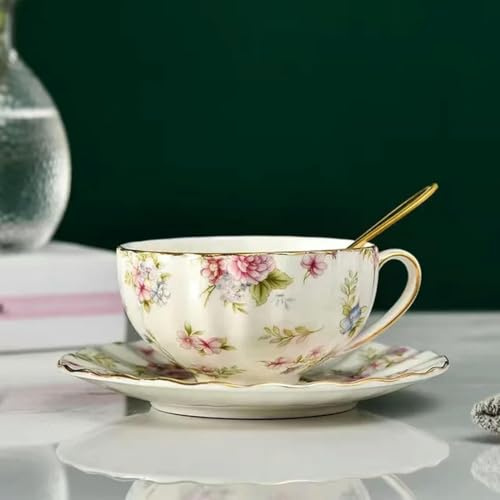 TAMTAK Tetera de Porcelana de Hueso Europea, Juego de té de la Tarde, Tetera de Porcelana, cafetera, Tetera Resistente al Calor