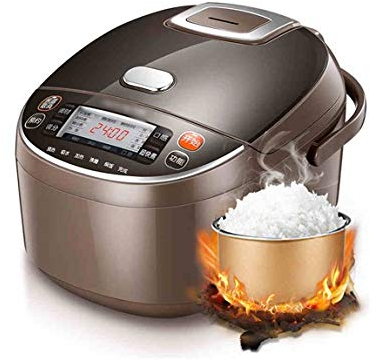 RajoNN Rice Cooker Electric 4L Rice Machine 3D Heating Fine Cooking Cooker Rice Smart Booking 5 Layer Ceramic Crystal Inner Pot