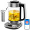 GoveeLife Smart Electric Kettle with Tea Infuser, 1.7 L Electric Kettle with Brewing Program, Variable Temperature Control, 2 H Keep Warm & Auto Shut off, BPA Free, Silver