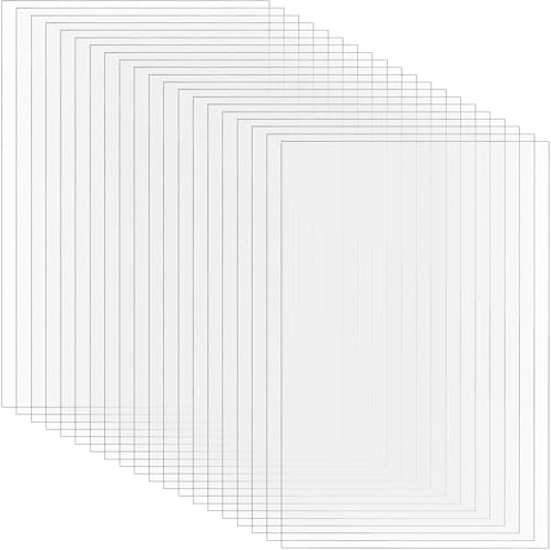 JIEHIN 20 stycken 10 x 15 cm akrylglasplattor A4, 2 mm klar akrylplatta, transparent plastplatta rektangulära akrylplattor för hantverk, skyltar, glasersättning, fotoramar, bordsstativ