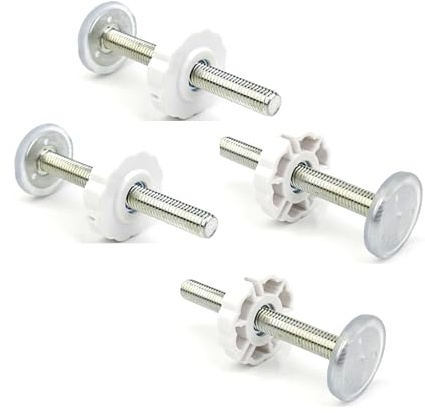 Juego de 4 puertas de seguridad M10 para niños, pernos de husillo para mascotas y bebés, accesorios de extensión sin instalación de taladro (blanco, 10 cm)