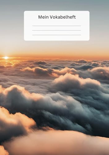 Vokabelheft DIN A5 2 Spalten 80 Seiten 1840 Zeilen Motiv Wolken: inkl. 4 Seiten Inhaltsverzeichnis und Tipps zum Vokabeln lernen