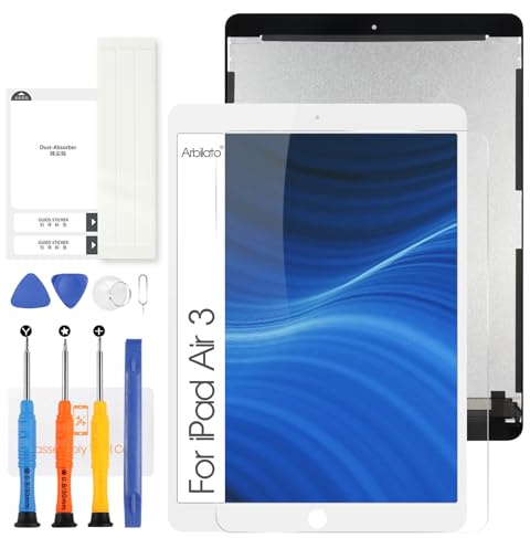 Arbilato Pantalla LCD para iPad Air 3 10.5 2019 Pantalla Táctil Reemplazo Ensamblaje Digitalizador con Herramientas de Reparación para iPad Air3 A2123, A2154, A2152 (blanco)