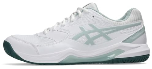 ASICS Men's Gel-Dedicate 8 Tennis Shoes, 11, White/Cold Moss