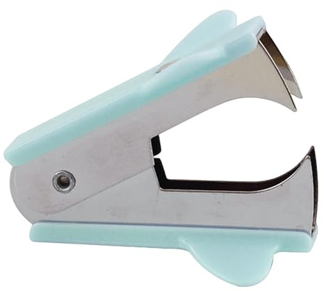 Heftklammerentferner mit rutschfestem Griff, 5 x 4 x 2 cm, tragbar, wiederverwendbar, Heftklammerentferner, Tackerabzieher, Werkzeug für Zuhause, Schule