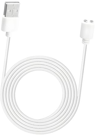 1Pc 7mm Dual Pin 0.8m Vibrator Charger Magnetic USB Charger Cable White | Replacement Charging Cord Safe Strong Magnet For Wireless Massager Smart Devices Electric Toothbrush Beauty Instruments