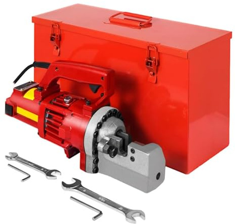 JIANGYUXINLI Tagliabulloni Idraulico Elettrico, utensile da Taglio Portatile per Barre d'armatura, Motore in Rame Puro, con Valigetta Attrezzi, Diametro di Taglio 4-20mm, Alta efficienza,1250W