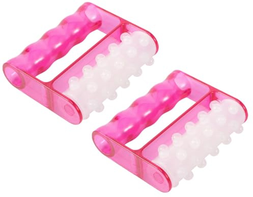 HAMPPLIES 2 Stück Massage Rollen mit Konkav Konvexen Pellets Ergonomischer Griff Kompakt für Ganzkörpermassage von Bauch Beinen Armen Massagegerät für Durchblutungsförderung Training und