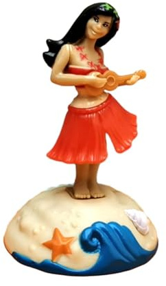 QUXVUIS Die Armaturenbrett Puppe „Hawaiian Girl“ verleiht dem Autoinnenraum fröhliche Stimmung durch einzigartiges Schütteln, was sehr praktisch ist. Hawaiianische Tänzerin schüttelt Ornament