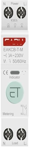 Moviziroten Interruttore Automatico MCB Temporizzatore 1P+N 63A - Protezione Misuratore Di Tensione E Corrente KWh Energia Elettrica