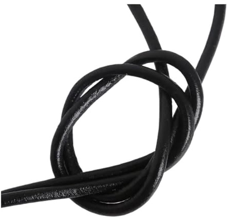 ALMLEU Lacci Cuoio Corde Nere a Filo Singolo Corda con Tondo da 1,5/3/4/5/6 mm for la Realizzazione di collane e bracciali(1.5mm 5meters)