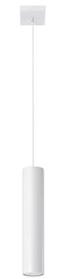 SOLLUX lighting Hängelampe Pendelleuchte Hängeleuchte - Deckenlampe Stahl - 1 Flammig - LED Lampe Glühbirne - Weiß Lagos