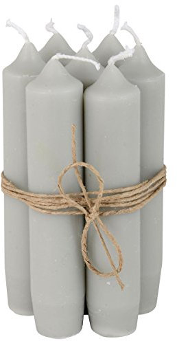 IB Laursen - Stabkerzen - grau - 8 Stück