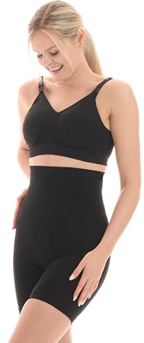 Herzmutter shaping underkläder - magbyxor-smickrande efter förlossning-graviditet-OP - shapewear kvinnor - trosbälten för regression - uppsättning 1-5600 (S-M, Svart)