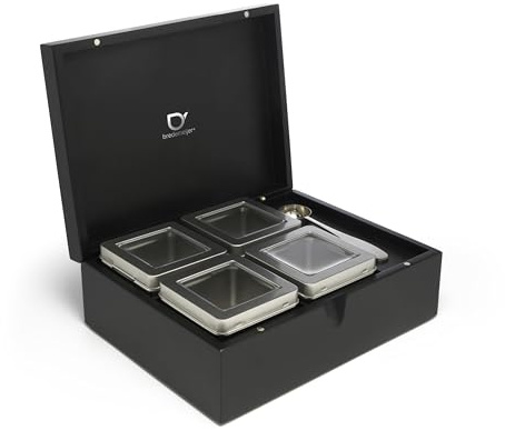 Bredemeijer stor svart ädel tebox set 6 delar inkl. temåttsked