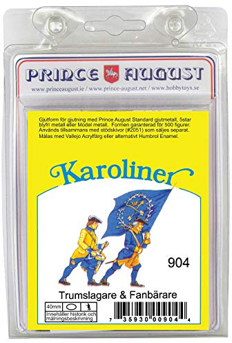 Unbekannt Prince August Hobby Gießform – Karoliners Drummer und Standardträger PAS904