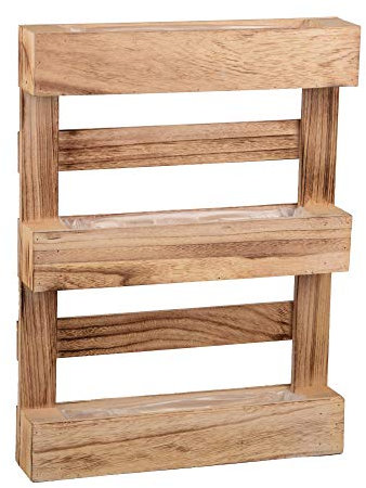 UNUS - Fioriere decorative da parete in legno, per piante e fiori, grande, fiammata