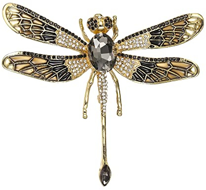 Clearine Strass Libellen Brosche für Damen Insekten Thema Tier Pin für Kleidung