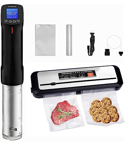 INKBIRD Set de WiFi Cuiseur Sous Vide：ISV-100W Thermoplongeur Sous Vide+Machine Sous Vide Alimentaire
