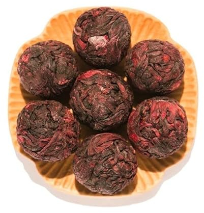Boules de fleurs d'Hibiscus,100% vegetal, Sans théine, sans additif ni conservateur