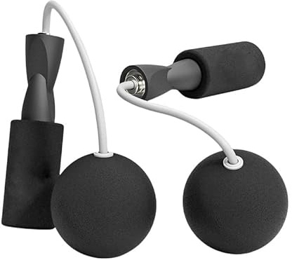 Seilloses Springseil, kabelloses Springseil,Cordless Springseil-Set, einstellbar,180g,Schnurloses Springseil,rutschfest,mit Doppelkugellager,gewichteter Springseil,Für Training Und Fitness(Schwarz)