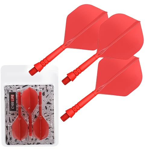 CyeeLife Dartschäfte und Dart Flights aus einem Stück Dartpfeile Zubehör Dart shafts und Flights,Dart zubehör,3er-Set