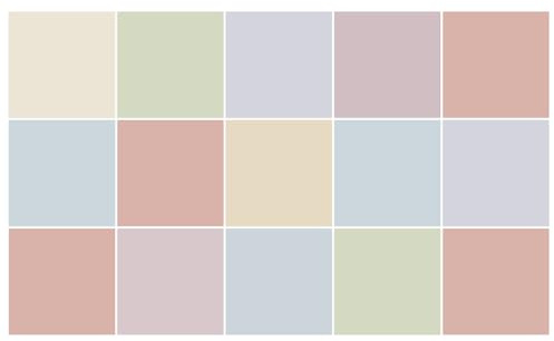 Ulticool - Autocollants Imperméables pour Carreaux - Aquarelle Pastel Douce - 15 x 15 cm - 15 Pièces - Film pour Carrelage - Cannelure pour Mur Salle de Bain