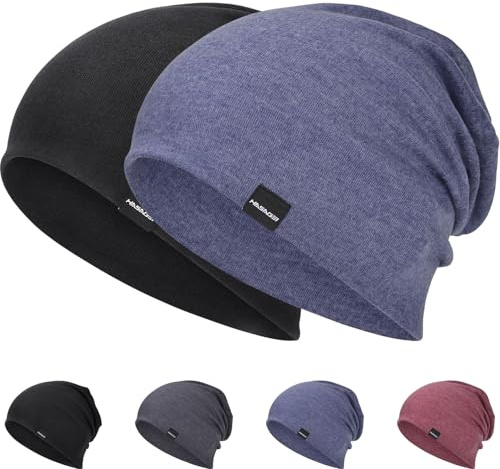 HAMUNI Mütze Herren Damen Leichte Slouch Beanie Mütze Weiche Dünne Mütze | Atmungsaktiv Elastisch Longbeanie für Frühling Herbst und Winter