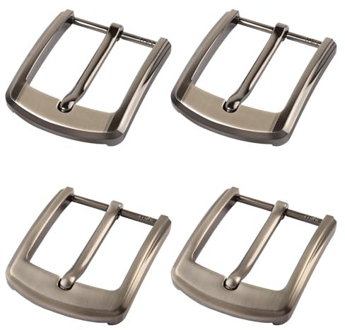 4 Stück Gürtelschnalle Herren,40mm (1.6) Einzackige Gürtelschnal le,Heavy Duty Zinklegierung Gürtelschnall e,Gürtelschnall en Zum Wechseln für Gürtelschnal len für Männer und Frauen (2 Farben)