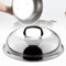 Multifunktionaler runder Wok-Deckel aus Edelstahl mit Griff, Teppanyaki-Deckel zum Braten, Dämpfen, Grillen im Freien (32cm)