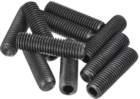 sourcing map Innensechskantschrauben, 10 Stück, M12 x 45 mm, metrisch, Karbonstahl, Innensechskant, Gewindestift, für die Reparatur von kompakten Instrumenten, Maschinen und Geräten (schwarz)